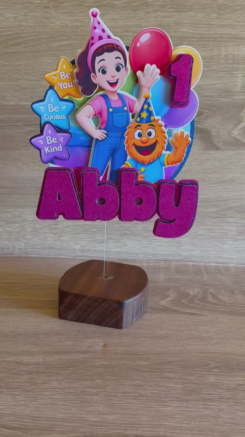 Ms Rachel Birthday Cake Topper | Personalised Name & Age Decoration