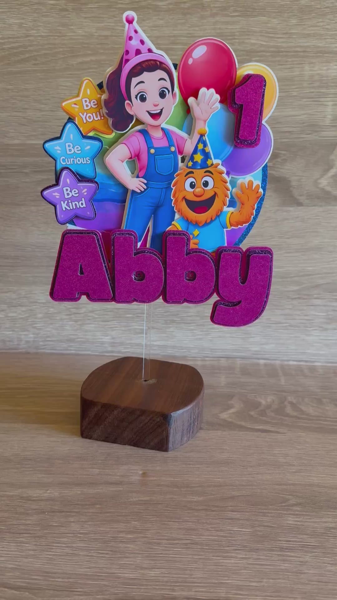 Ms Rachel Birthday Cake Topper | Personalised Name & Age Decoration