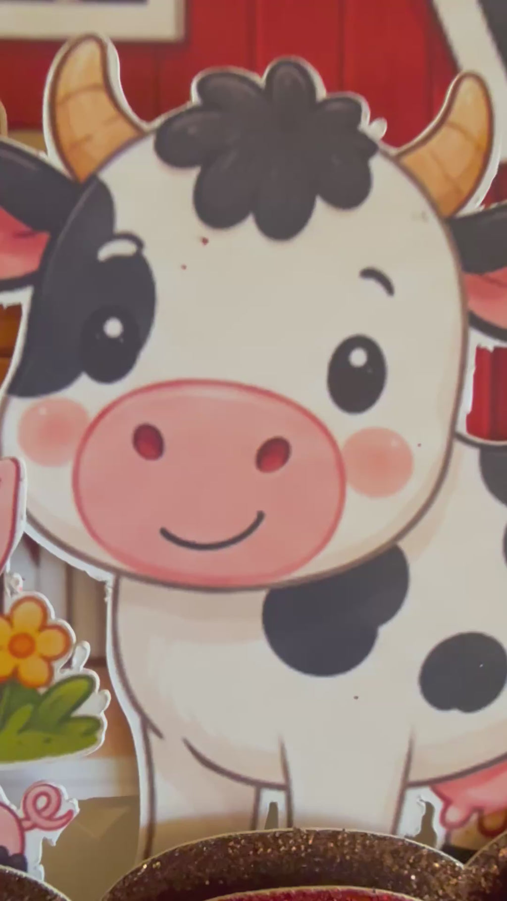 Farm Animal Cake Topper | Personalised Name & Age Birthday Decoration