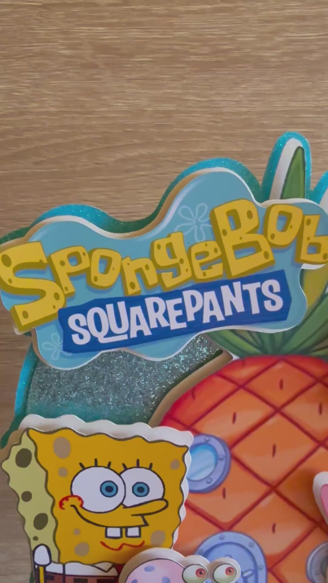 SpongeBob SquarePants Cake Topper | Personalised Name & Age Birthday Decoration