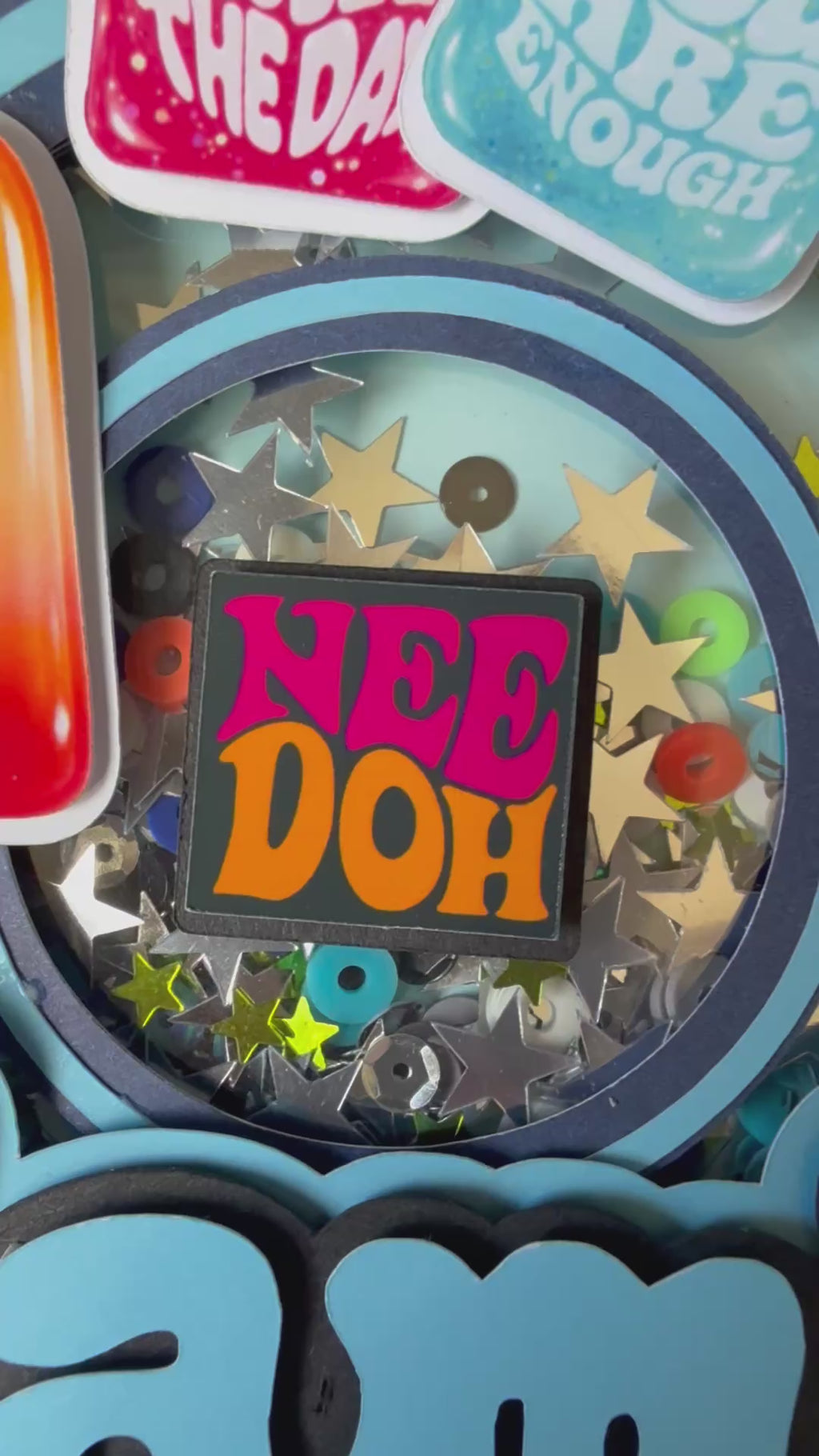 NeeDoh Inspired Cake Topper | Custom Name & Age Birthday Decoration