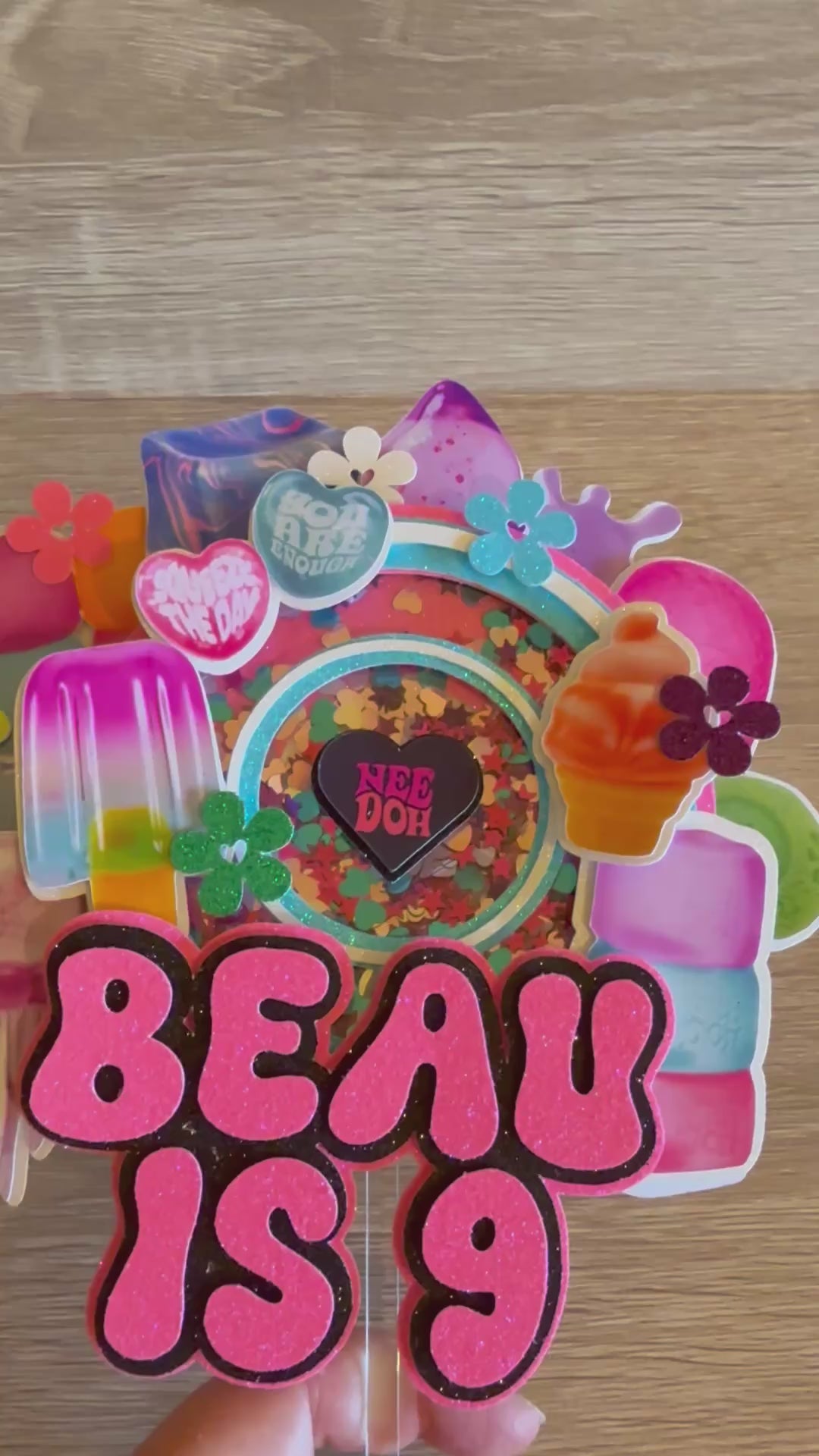 Personalised Sensory Toy Cake Topper | Custom Name & Age